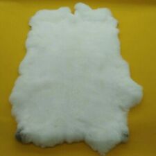 Real Rabbit Skin Genuine Natural White Fur Pelt Leather Hide Craft Home Decor
