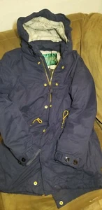 440$ SCOTCH & SODA Men's Navy Blue Classic Super Parka Jacket Coat Sz.S - Picture 1 of 12