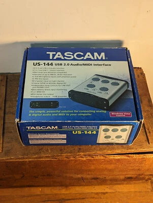 Tascam US-144 USB 2.0 Audio MIDI Digital Recording Interface Unit - Image 1 of 4