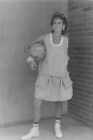 Photo vintage originale pom-pom girl modélisation noir et blanc négatif football 35 mm