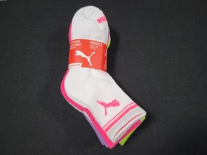 Puma Womens Cushioned Low Crew Sposrts 6 Pair Arch Support Socks Size 5-9.5 - Picture 1 of 8