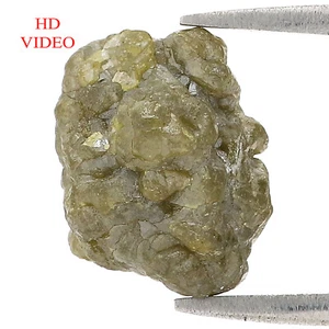 7.97 CT Natural Loose Rough Shape Diamond 13.10 MM Green Color Diamond LQ3359 - Picture 1 of 8