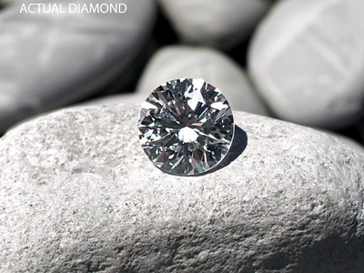 GIA CERTIFIED Genuine Round Brilliant .31 CT SI2 G Natural Earth Mined Diamond - Image 1 of 4