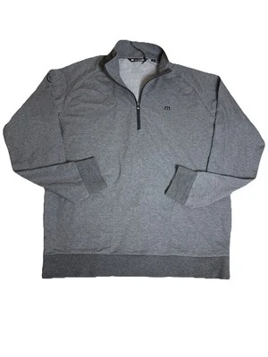 Travis Mathew Shirt Mens XL Gray Quarter Zip Pullover Golf Performance Zachary - Image 1 of 4