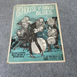 HOUSE OF DAVID BLUES- Sheet Music Barbelle Art 1923 - Picture 1 of 6