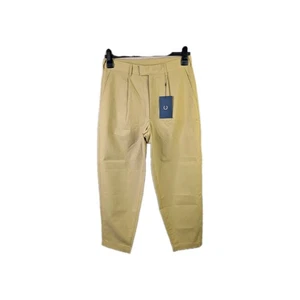 Fred Perry Chino Hose Herren Größe 30 W Beige Cropped Tapered Leg Baumwolle Twill  - Bild 1 von 22