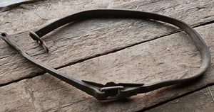 Vintage Small Horse Pony Leather Hames Harness Strap Old Farm Primitive - Imagen 1 de 6