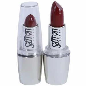 Saffron Wine Red Lipstick Deep No 22 Very Berry Deep Plum Burgundy Maroon - Picture 1 of 7