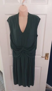 Elegante Vestido Per Una ESPECIAL fruncido drapeado verde oscuro 16 - Imagen 1 de 7