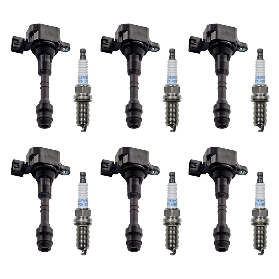 Set of 6 AD Ignition Coils + 6 Denso 4505 Platinum TT Spark Plugs For Nissan - Image 1 of 1