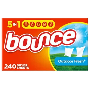 Bounce Fabric Softener Dryer Sheets, Outdoor Fresh Scent, 240 Count - Picture 1 of 6