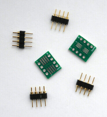 TSSOP8 MSOP8 SO8 SOP8 SOIC8 To DIP8 Adapter Inc Pins - P 1.27 - DIL 0.3  200/300 • 1.80£