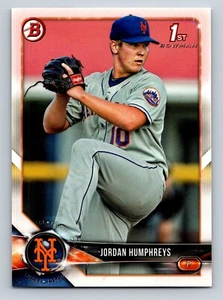 Jordan Humphreys 2018 Bowman Prospects #BP66 New York Mets - Picture 1 of 2