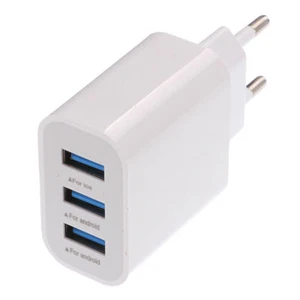 3.1A 3Port AC USB Home Travel Wall Charger Adapter for Phone IOS Android EU Plug - Picture 1 of 8