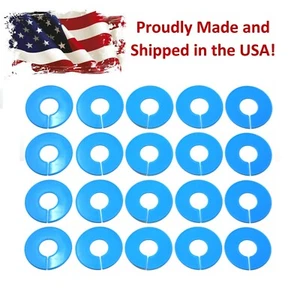 Plastic 20 QTY Clothing Size Rack Divider Blank Blue - Picture 1 of 4
