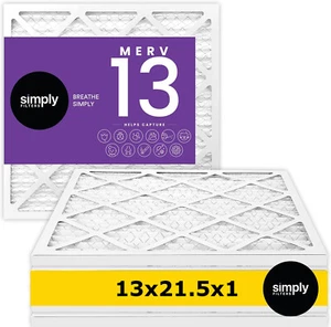 Simply Filters 13x21.5x1 MERV 13, MPR 1500, AC Furnace HVAC Air Filter - Picture 1 of 56