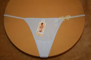 New Pale Blue G-String w Yellow Knot Clasp On Hip - Large - Picture 1 of 2