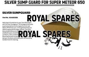 "SUMP GUARD, SILVER" Fit For Royal Enfield Super Meteor 650 - Express Shipping - Picture 1 of 16