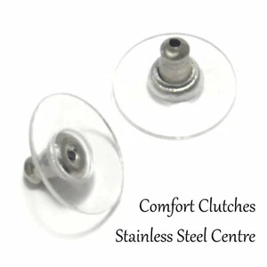 10 x Comfort Clutches - Stainless Steel - Picture 1 of 1