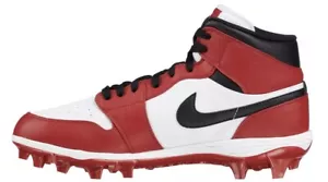 Air Jordan 1 Mid TD Chicago Football Cleats FJ6805-106 Mens Size 10 - Picture 1 of 7