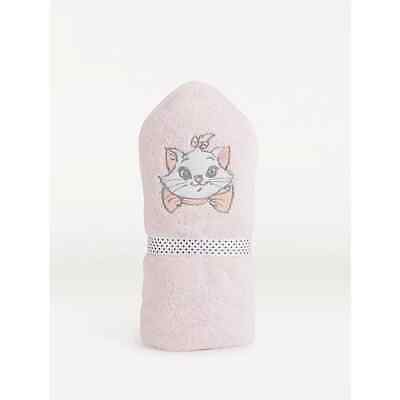 Disney Aristocats Marie Pink Hooded Cotton Terry Towelling Baby Towel 75x75cm • 2.99£