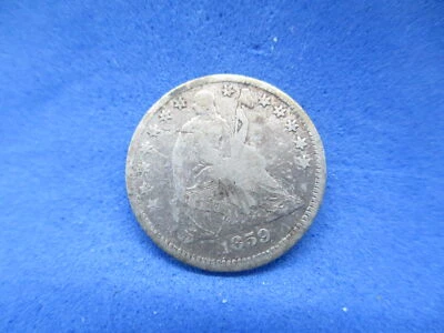 Moneda de medio centavo libertad sentada de 1859 tipo estadounidense antes de la guerra civil Foto 1 de 2