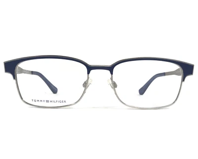 Armações de óculos Tommy Hilfiger TH1357 K2F azul prata retangular 53-17-145 - Imagem 1 de 4