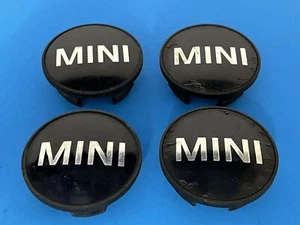 BMW MINI COOPER GENUINE FACTORY ORIGINAL OEM CENTER CAPS 686109201 SET OF 4 - Picture 1 of 9