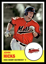 2012 Topps Heritage Minor League John Hicks   74 High Desert Mavericks
