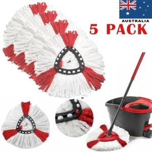 5 PACK For Vileda Turbo Refill Microfibre Mop Set, Spin Mop Head Replacement AU - Picture 1 of 12