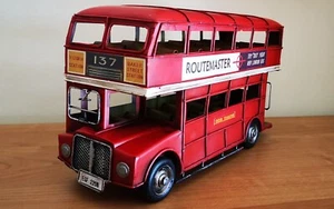 Modellauto LONDON UK Doppeldecker Bus 70er Jahre rot Blechauto Blech - Bild 1 von 11