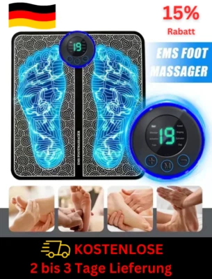 MARKENLOS EMS Fußmassagegerät Beinumformungspad Muskeldurchblutung Schmerzlinderung 8 Mod