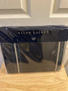 NIP Ralph Lauren Journeys End Mathers Navy Decorative Throw Blanket - Picture 1 of 5