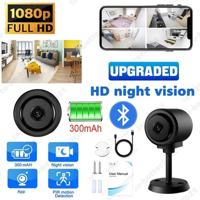 Mini Bluetooth Kamera Kabellos Wiederaufladbar Heimsicherheit 1080P Nachtsicht DVR - Bild 1 von 4