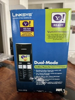 NEW Cisco-Linksys CIT310 Dual-Mode Cordless Phone & VOIP for Yahoo! Messenger - Image 1 of 4