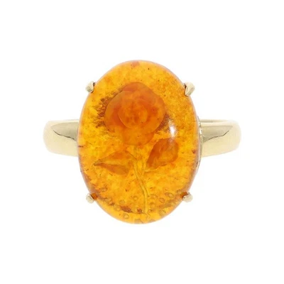 Bernstein Ring Gold 333 Second Hand 25324523 getragen - Bild 1 von 4