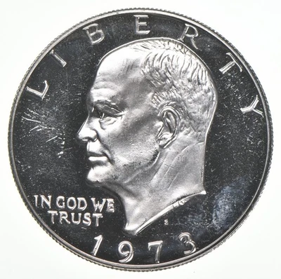 1973-S Eisenhower Dollar 40% SILVER - PROOF Cameo *6708 - Image 1 of 3