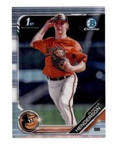 GUNNAR HENDERSON 2019 BOWMAN CHROME DRAFT #BDC-22 REFRACTOR ROOKIE CARD BF8801 - Picture 1 of 1
