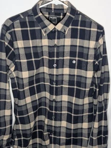 Todd Snyder Medium kariertes Button-Down-Kragenhemd marineblau kariert Flanell 169 $ - Bild 1 von 10