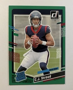 2023 Donruss Football CJ Stroud Rated Rookie Green Press Proof #339 - Picture 1 of 2