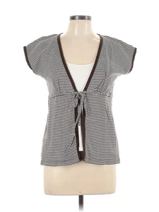Liz & Co. Women Gray Short Sleeve Top L - Picture 1 of 2