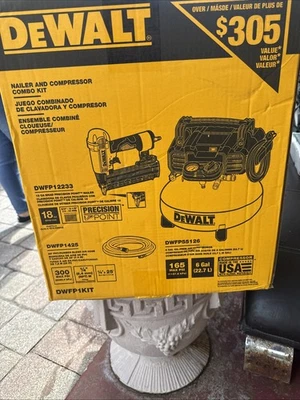 DEWALT DWFP1KIT Nailer and 120 PSI Compressor Combo Kit - Image 1 of 2