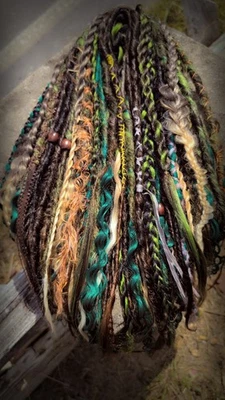 Extensiones Nature Witch Dreadlock 50 hilos de doble extremo 26-28 pulgadas Foto 1 de 4