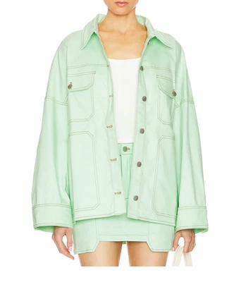 Revolve BY.DYLN Jerome джинсовая куртка в новом зеленый размер S новый без ЯРЛЫКОВ - Изображение 1 из 4