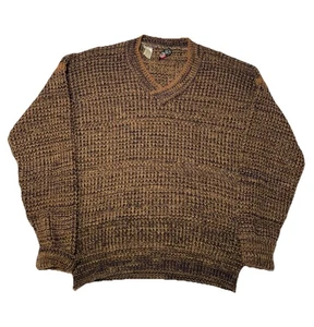 Vintage Textured Knit Sweater Size Large Italy Acrylic Grunge Skate 90s Pullover - Picture 1 of 12