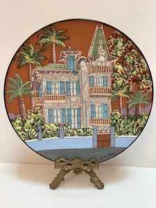 Piatto Jean Claude De Vendegies 11" arte popolare Haiti - Foto 1 di 11