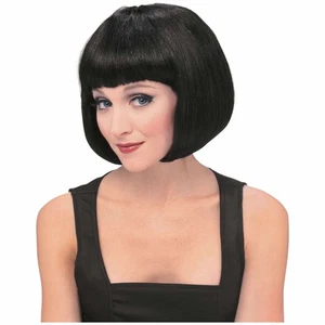 Sexy Bob Style Black Super Model 1920s Flapper Womens Costume Wig - Picture 1 of 1