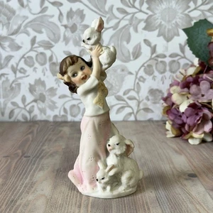 Figura De Colección Giuseppe Armani "Niña con Conejos" 1987 Capodimonte Florencia - Imagen 1 de 14