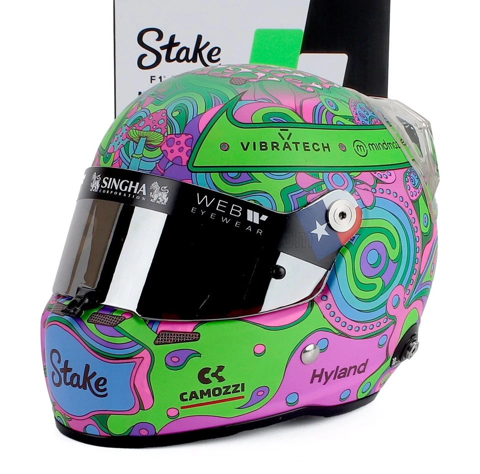 1/2 MINI HELMET - STILO - CASCO HELMET F1 VALTTERI BOTTAS TEAM STAKE KICK MH2402 - Immagine 1 di 1