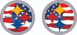 Pittsburgh Steelers Flag Inspired Full Size Football Helmet Decals - Picture 1 of 2